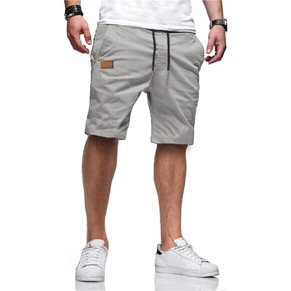 JMIERR Mens Cotton Twill Shorts Drawstring Stretch Golf Beach Casual Summer - Picture 1 of 7